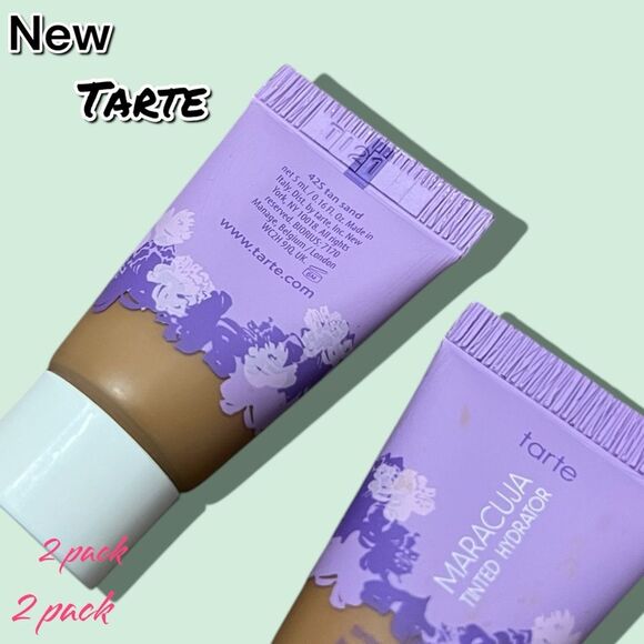 New 2pk Tarte Maracuja Tinted Hydrator Light 42S Tan Sand 5 ml - Travel Size - Picture 2 of 3
